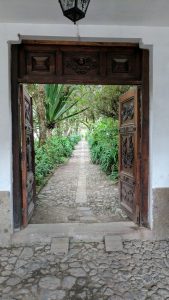 Garden gate in Hacienda Cusin