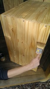 Staining my fabric storage cabinets