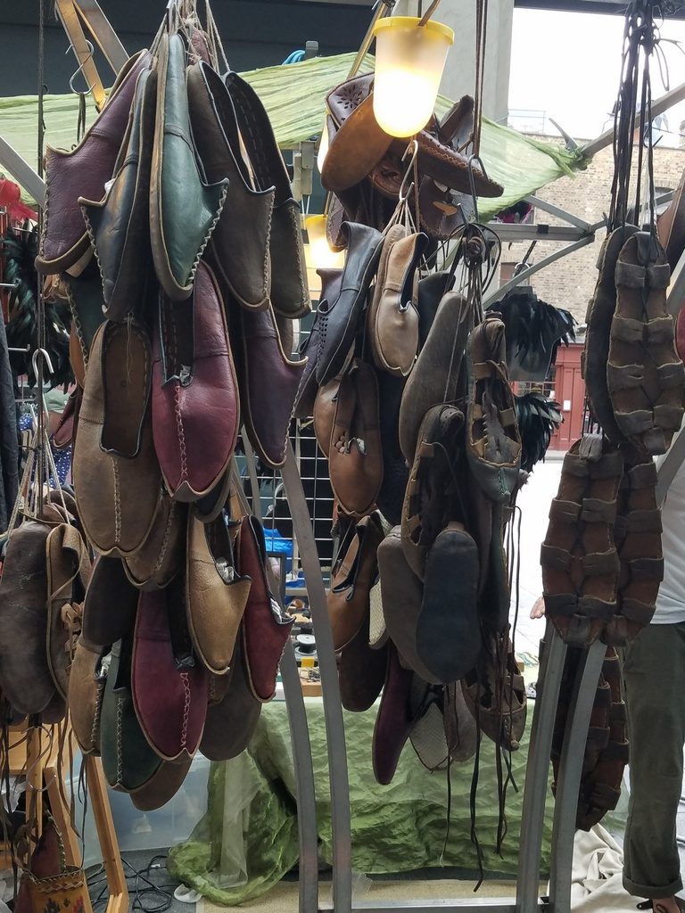 Shoe booth at Brick Lane Market