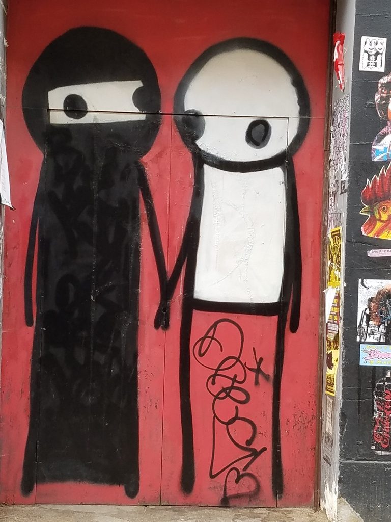 Muslim street art around Brick Lane Sunday Market