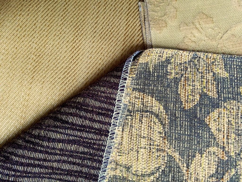 Autumn-colored textiles