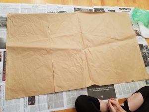 Starting to work on our gratitude poster