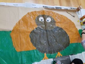 Painting our Thanksgiving poster