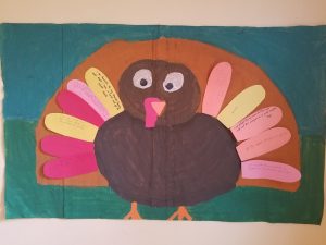 Our Thanksgiving Tradition: My kids' finished gratitude poster