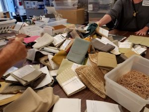 Opening fabric samples at FabMo