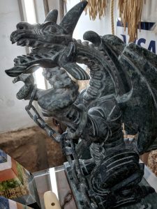 Stone dragon in Cusco