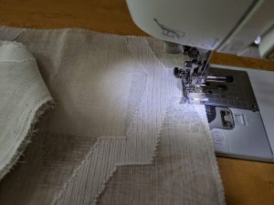 Reusable produce bag tutorial: Sew two sides together