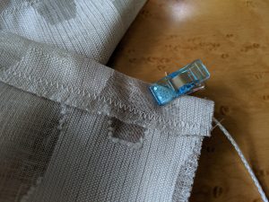 Reusable produce bag tutorial: Catch other side of cord