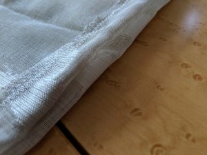 Reusable produce bag tutorial: Align the top.