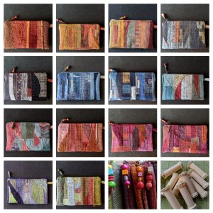 Complete artsy collage bag series