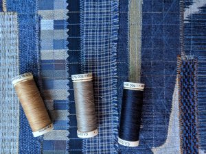 Matching thread color to fabric patchwork