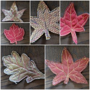 Textile autumn leaves