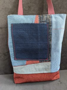 Patchwork tote bag back