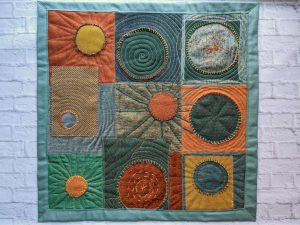 Eclipse art quilt finished