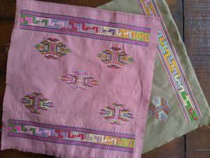 Bhutanese hand woven panels