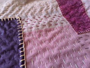 Kantha stitching