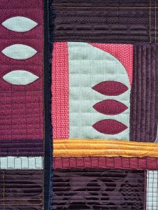 Magenta Arctotis art quilt