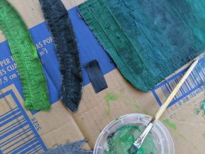 Painting fabric for mixed media art