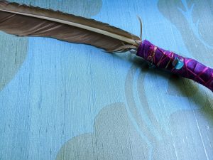 Feather brush detail