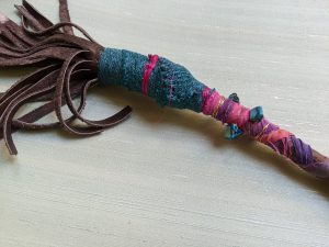 Leather brush detail