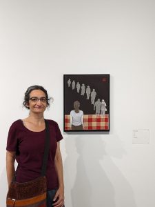 Near my artwork at SLO Museum of Art