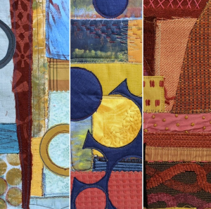 Collage of three quilts