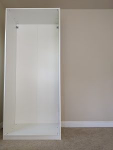 One finished cabinet