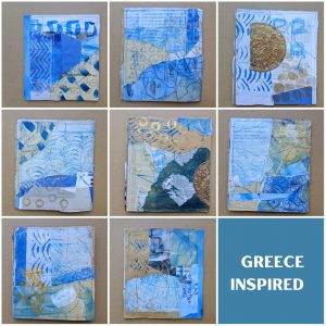 Greece trip collage artist book