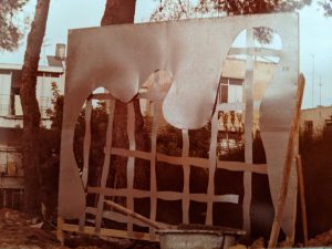 Installing my sculpture