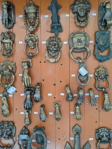 Door knockers in Greece