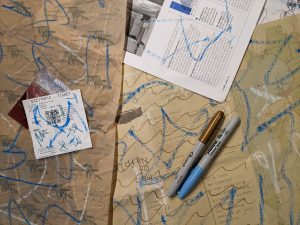 Mark making on paper