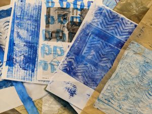 Mark making on paper