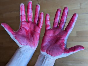 painted hands