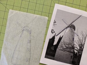 Preparing windmill applique