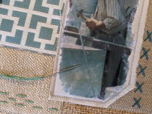 Quilt in progress detail