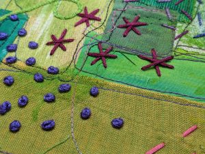 Chaos of Spring quilt detail