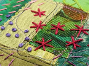 Chaos of Spring quilt detail
