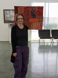 Me with my quilt 145 Jaffa St. @ Printed and Stitched exhibition
