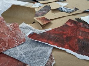 Tearing collage fodder