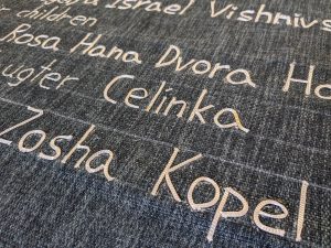 Writing names with sliver ribbon