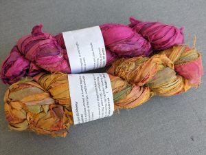 Sari silk ribbon skeins