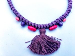 Purple rope necklace