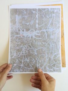 Printed texture pictures for Italy-inspired art journal