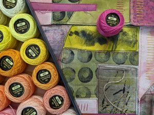 Pearl cotton for hand stitched accents