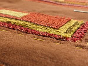 Hand stitching around rectangles