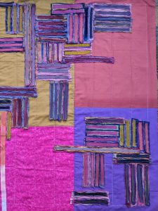 "Cloth Strokes" art quilt in progress