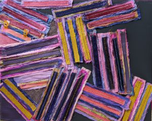stripped fabric patches