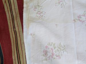Sheet on back of old cloth