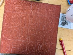 "Alternate Reality" art quilt in progress