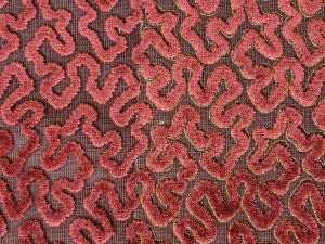 Textured velveteen fabric with some stitching accents